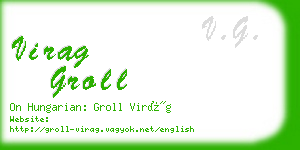 virag groll business card